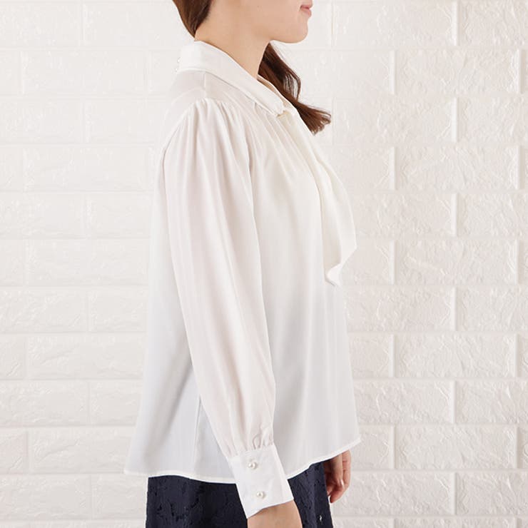シフォン ボウタイ ブラウス[品番：LCLW0002977]｜レース
