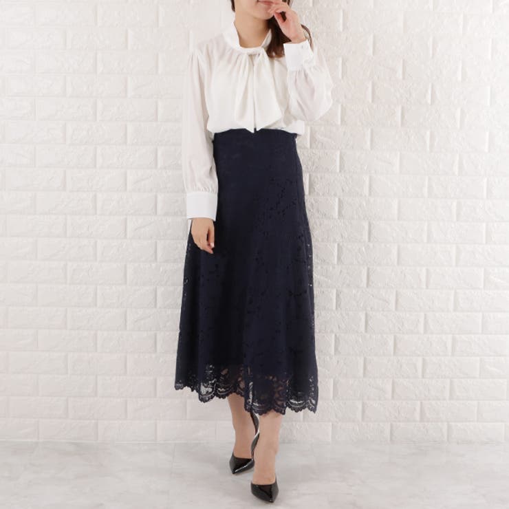 シフォン ボウタイ ブラウス[品番：LCLW0002977]｜レース