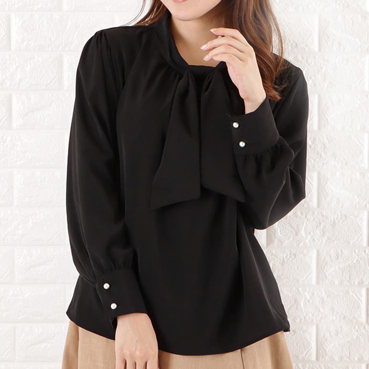 シフォン ボウタイ ブラウス[品番：LCLW0002977]｜レース
