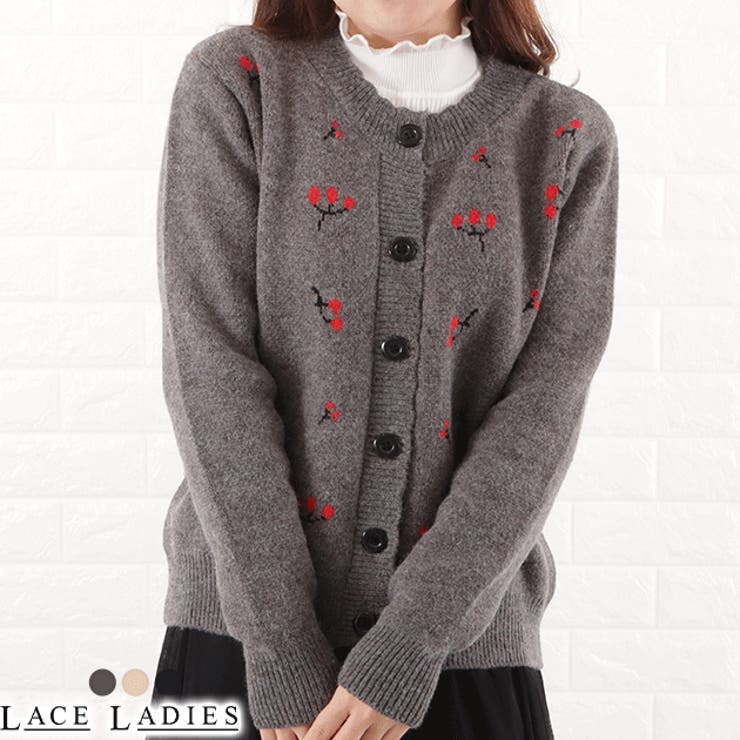 チェリー ニット カーディガン | レースレディース  | 詳細画像1 