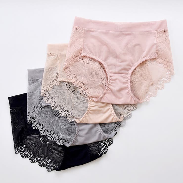 バックレース シースルー ショーツ[品番：LCLW0003016]｜レース