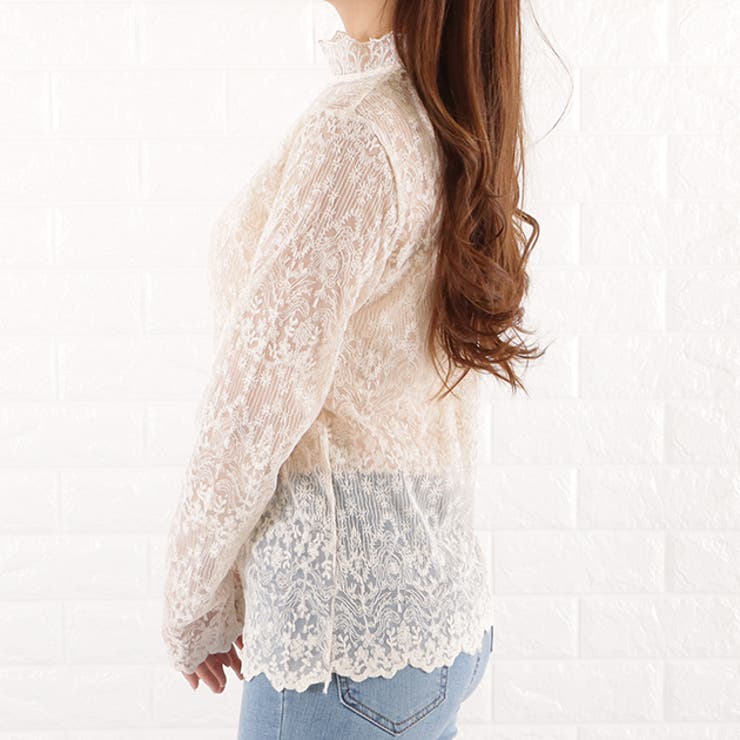 美品！LEONARD　ハイネックカットソー　サイズ38　M　花柄　ストレッチ 美品！LEONARD ハイネックカットソー サイズ38 M 花柄 ストレッチ