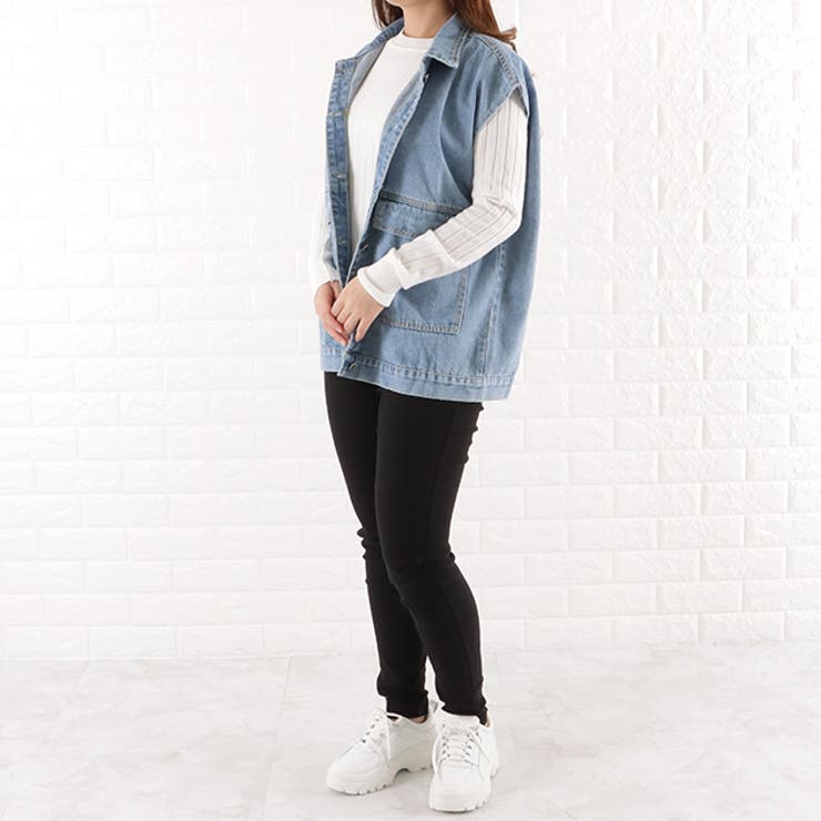 スタイリッシュな【COURREGES】クロップ丈 デニムベスト 24SS スタイリッシュな【COURREGES】クロップ丈 デニムベスト 24SS