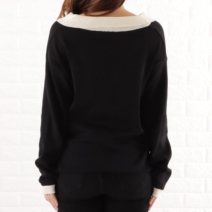 バイカラー 襟付き カーディガン | レースレディース  | 詳細画像11 