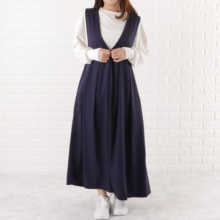 深Vネック ジャンパースカート Vネック | レースレディース  | 詳細画像14 