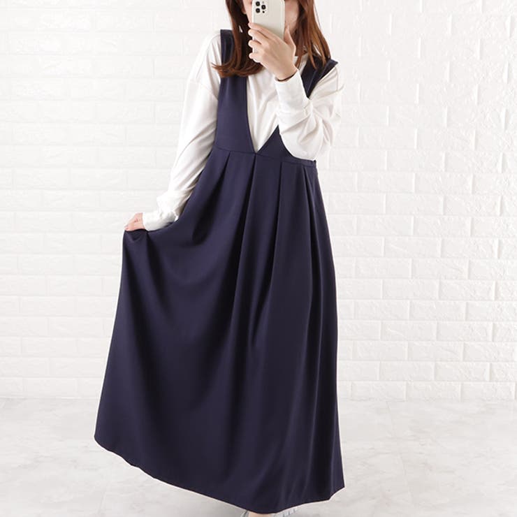 niana レースベルスリーブブラウス・ジャンパースカート L Lagrilua】レース使いジャンパースカート - ベルーナ