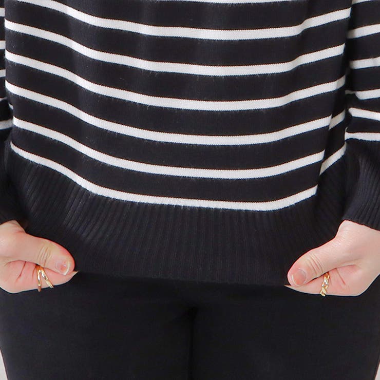 ボーダー柄 ヘンリーネック ニット | レースレディース  | 詳細画像19 