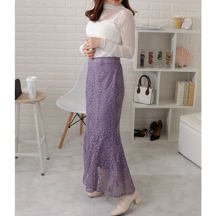 ハイネックシアーブラウス 透け感 シアー | レースレディース  | 詳細画像19 