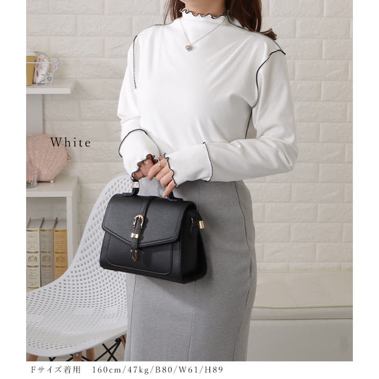 プチハイネックメロウステッチプルオーバー シンプル 無地 | レースレディース  | 詳細画像3 