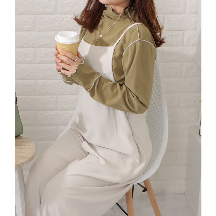 プチハイネックメロウステッチプルオーバー シンプル 無地 | レースレディース  | 詳細画像8 