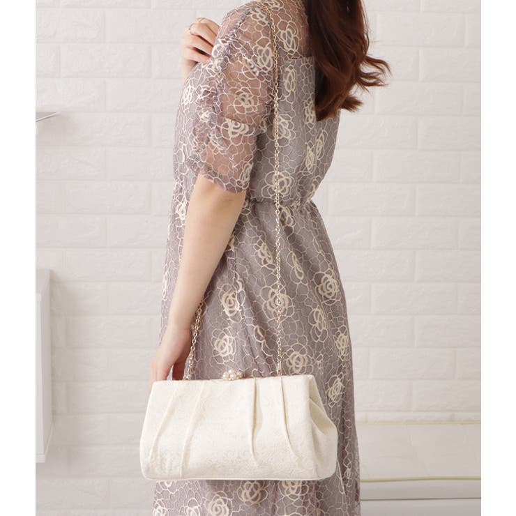 ジャガード がま口 パーティーバッグ | レースレディース  | 詳細画像10 