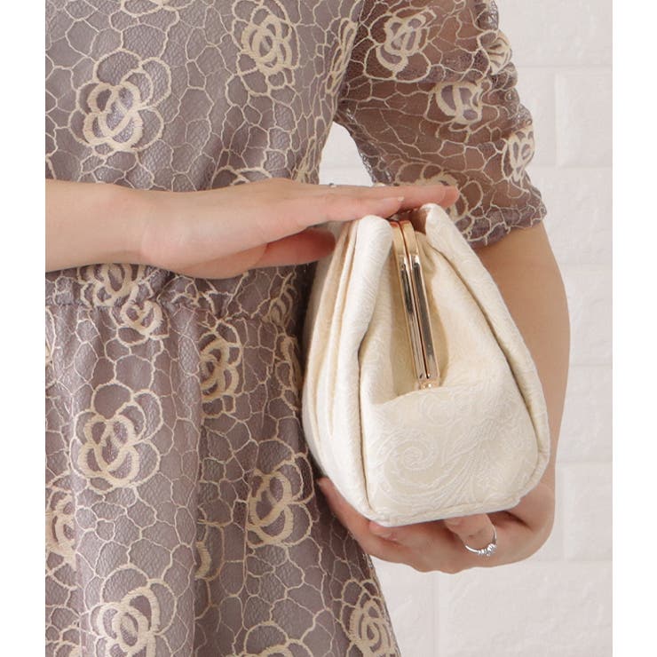 ジャガード がま口 パーティーバッグ | レースレディース  | 詳細画像11 