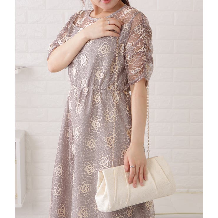 ジャガード がま口 パーティーバッグ | レースレディース  | 詳細画像14 