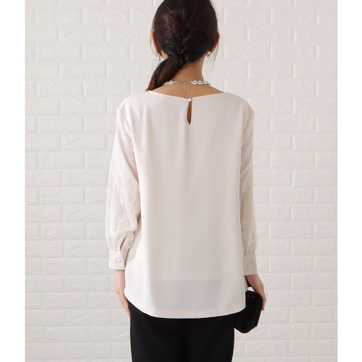 パンツドレス 長袖レーステーパードセレモニーセットアップ レディース | レースレディース  | 詳細画像12 