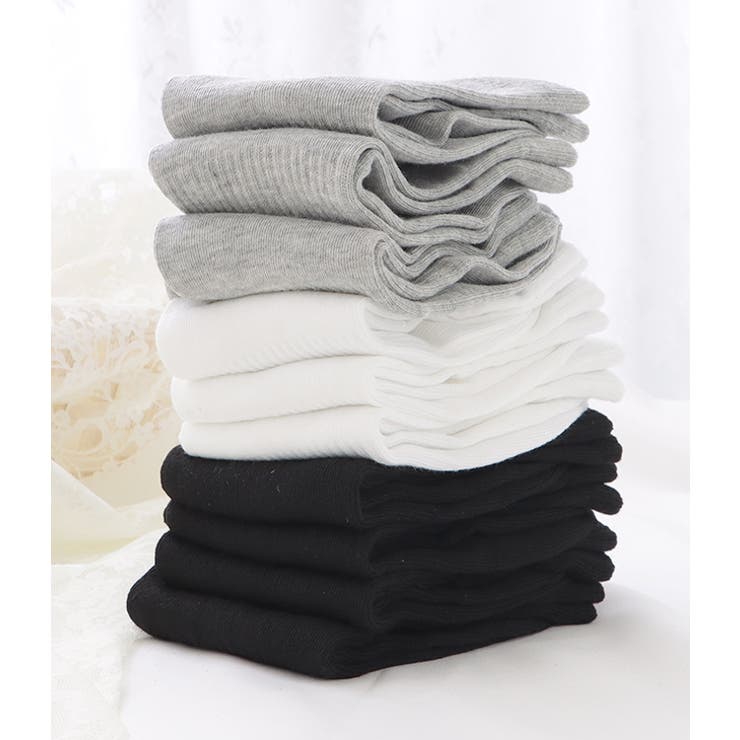 【10足セット】ベーシックコットン無地ショート丈ソックス レディース ソックス | レースレディース  | 詳細画像18 