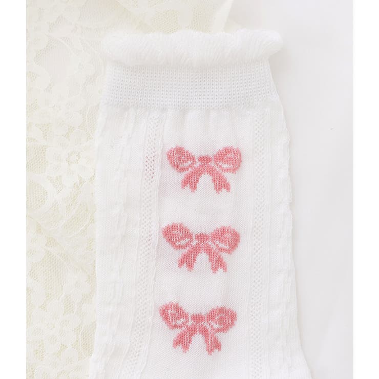 ロマンチックデザインホワイトカラーショート丈ソックス レディース ソックス | レースレディース  | 詳細画像14 