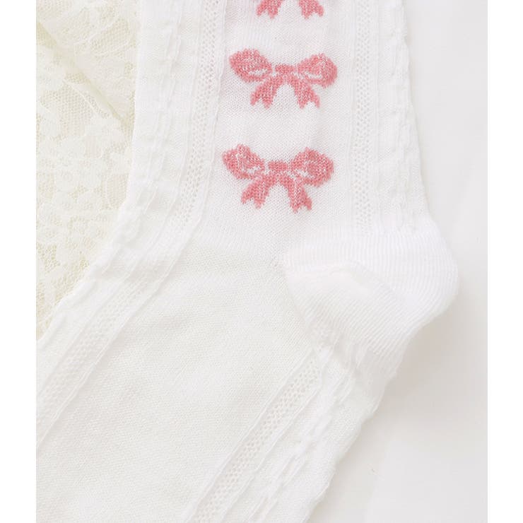 ロマンチックデザインホワイトカラーショート丈ソックス レディース ソックス | レースレディース  | 詳細画像15 