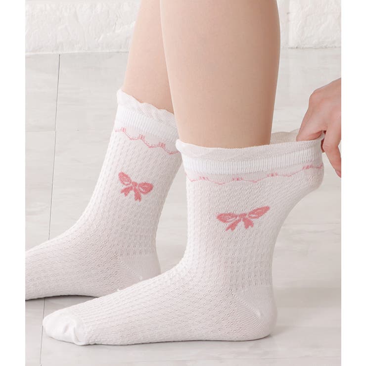 ロマンチックデザインホワイトカラーショート丈ソックス レディース ソックス | レースレディース  | 詳細画像19 