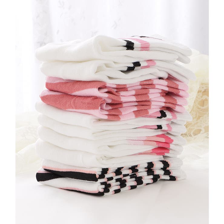 ショート丈ピンクリブデザインソックス レディース ソックス | レースレディース  | 詳細画像18 