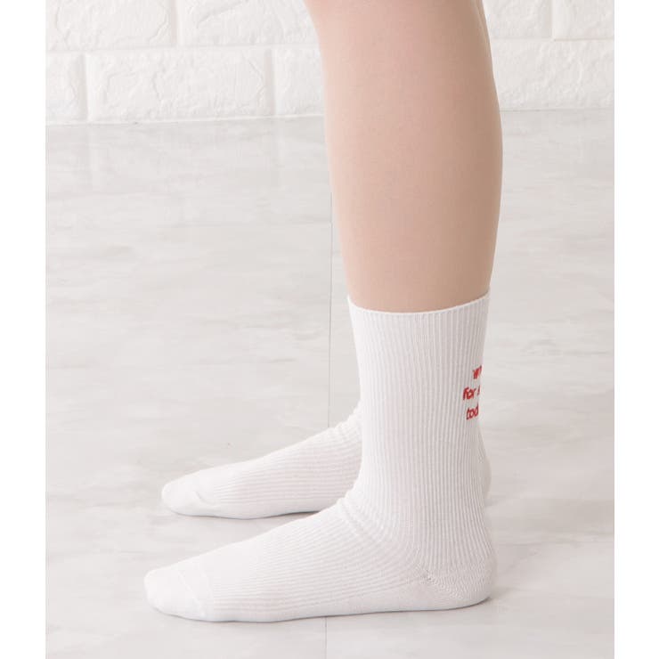 レディースソックス mosox 靴下 「mosox」ユニセックス英字プリントポケット付き