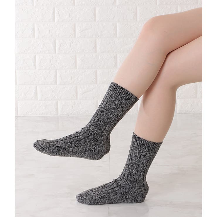 【5足セット】ケーブル柄ミックスカラーショート丈ソックス レディース ソックス | レースレディース  | 詳細画像7 