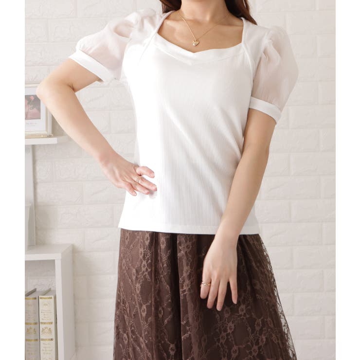 パフスリーブ ニット カットソー | レースレディース  | 詳細画像18 
