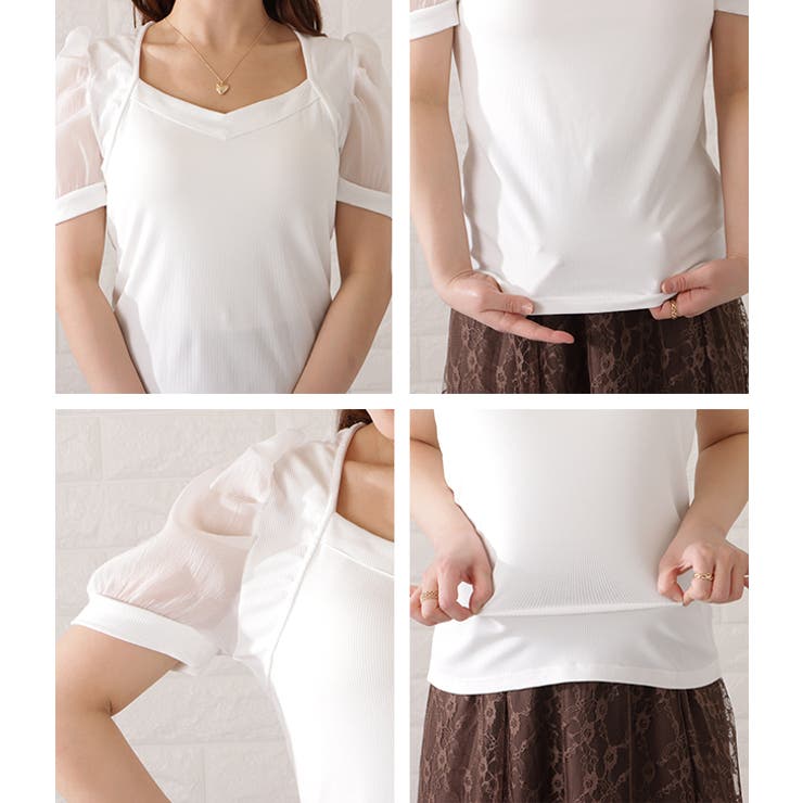 パフスリーブ ニット カットソー | レースレディース  | 詳細画像20 