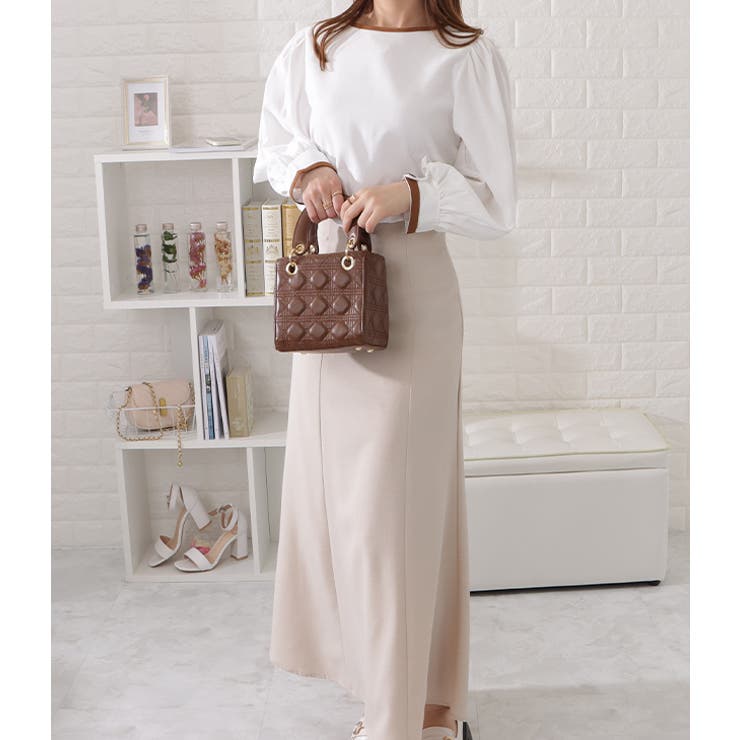 配色ラインバルーンスリーブプルオーバー女性 レディース 長袖 | レースレディース  | 詳細画像8 