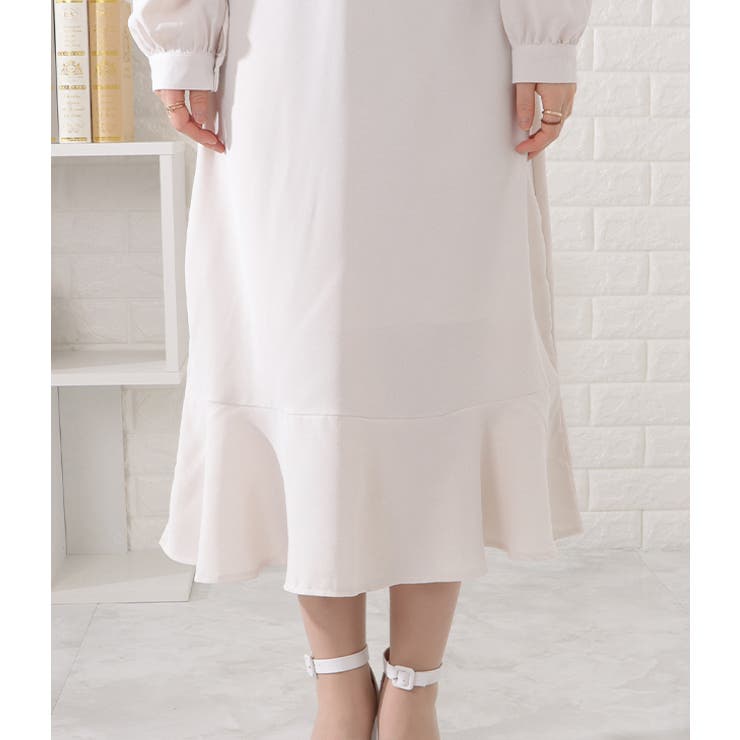 Vネックギャザーマーメイドワンピース 女性 レディース | レースレディース  | 詳細画像18 