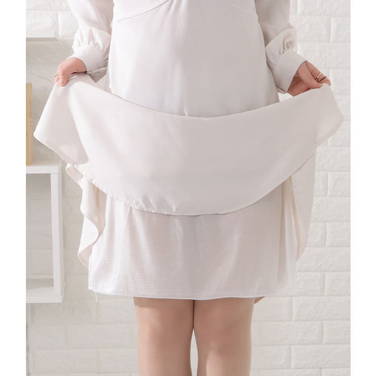 Vネックギャザーマーメイドワンピース 女性 レディース | レースレディース  | 詳細画像19 