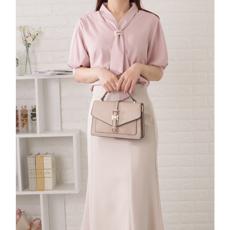 ボウタイ付半袖とろみブラウス 女性 レディース | レースレディース  | 詳細画像12 