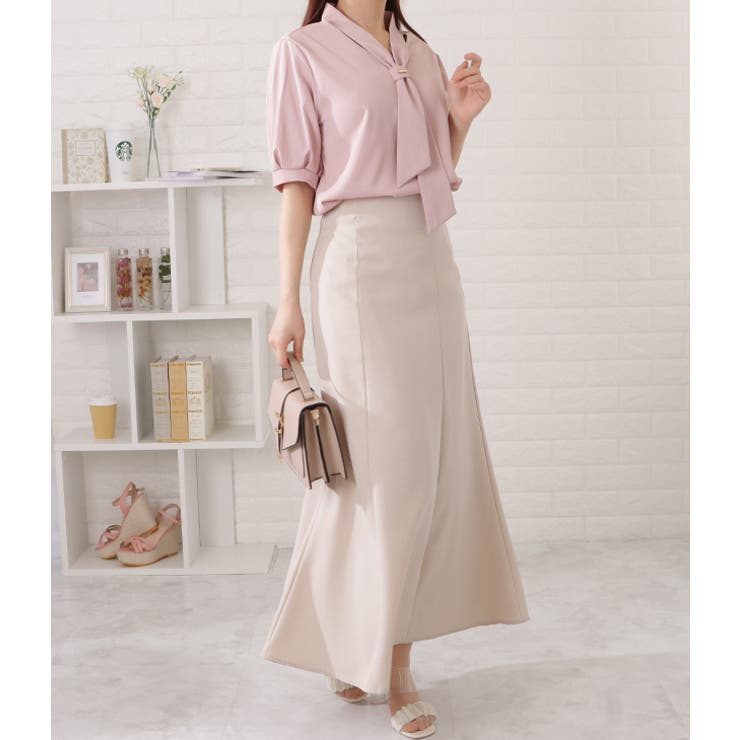 ボウタイ付半袖とろみブラウス 女性 レディース | レースレディース  | 詳細画像14 