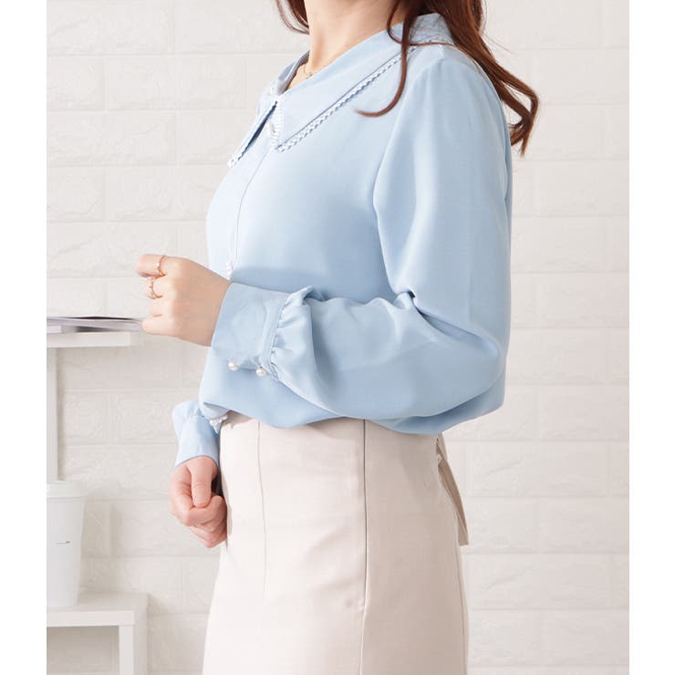 レースカラーパールボタンブラウス 女性 レディース | レースレディース  | 詳細画像13 