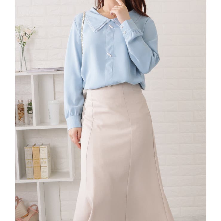 レースカラーパールボタンブラウス 女性 レディース | レースレディース  | 詳細画像15 