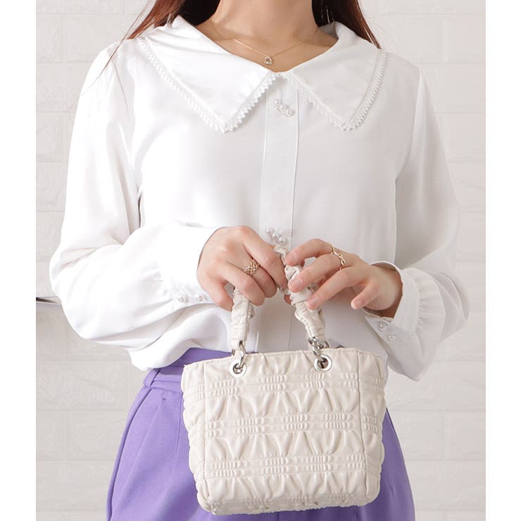 レースカラーパールボタンブラウス 女性 レディース | レースレディース  | 詳細画像5 