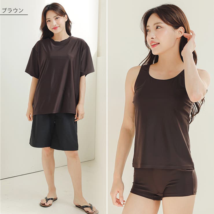 シンプルタンキニ×ラッシュガード4点セット 女性 レディース | レースレディース  | 詳細画像7 