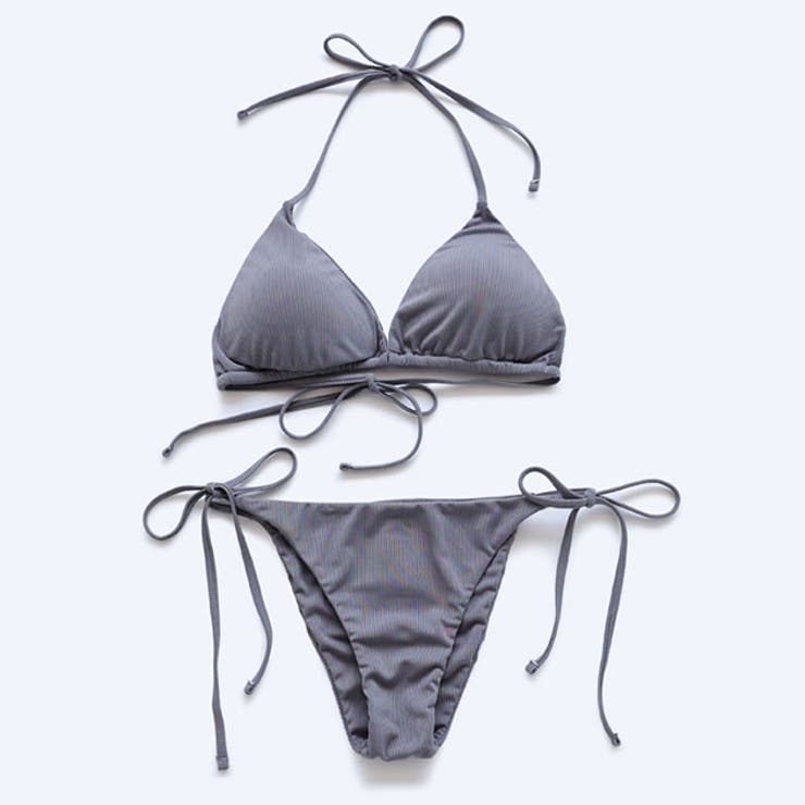 ベーシックストラップトライアングルビキニセット 女性