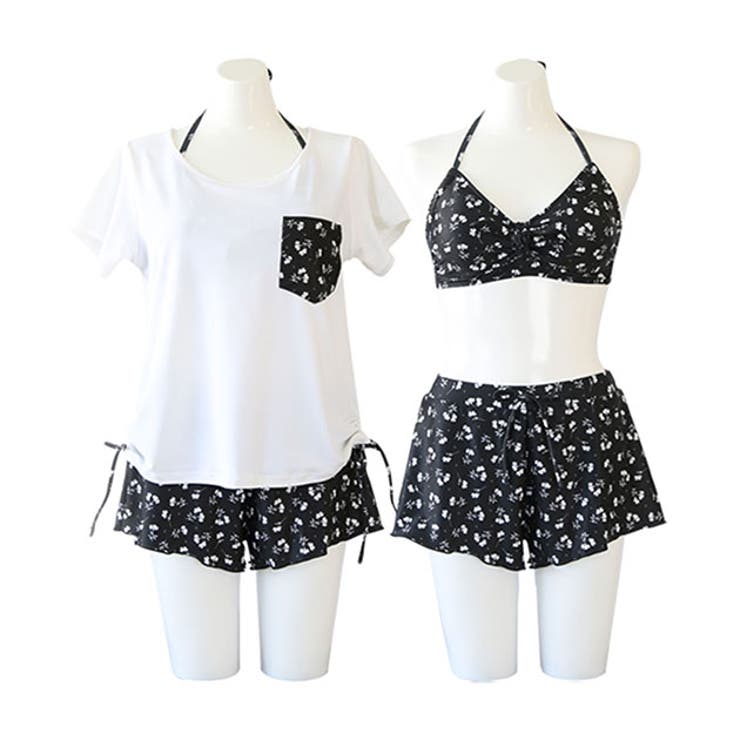 小花柄ホルタービキニ3点セット 女性 レディース | レースレディース  | 詳細画像7 