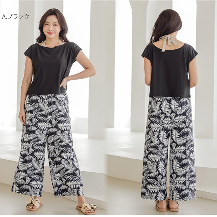 ラッシュガード付きシンプルホルタータンキニ4点セット 女性 レディース | レースレディース  | 詳細画像10 