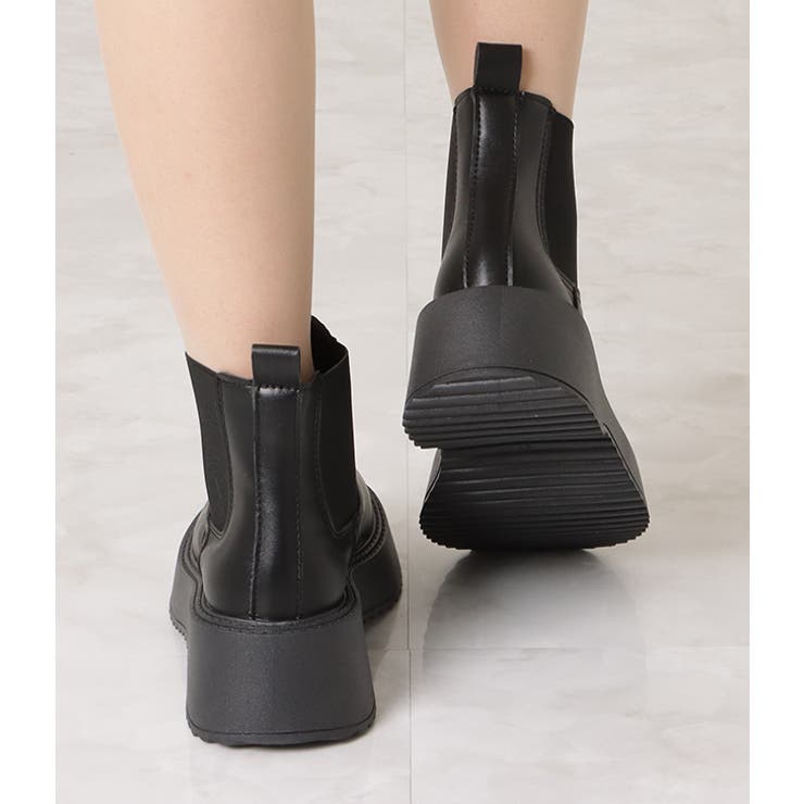 厚底 サイドゴア ショートブーツ | レースレディース  | 詳細画像7 