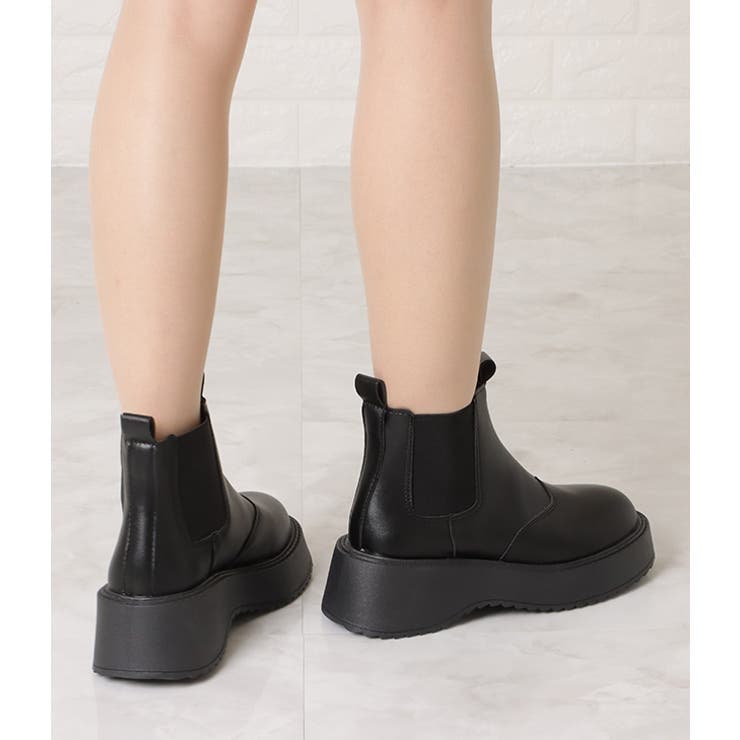 厚底 サイドゴア ショートブーツ | レースレディース  | 詳細画像8 