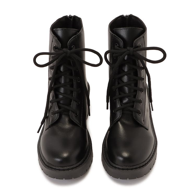 レースアップブーツ PUレザー ショートブーツ | レースレディース  | 詳細画像13 