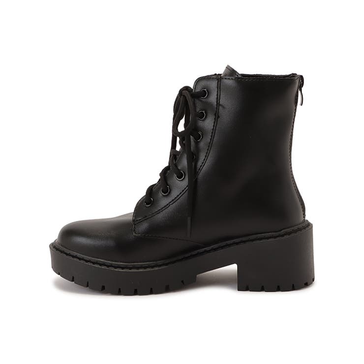 レースアップブーツ PUレザー ショートブーツ | レースレディース  | 詳細画像17 