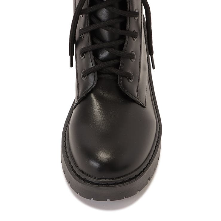 レースアップブーツ PUレザー ショートブーツ | レースレディース  | 詳細画像18 