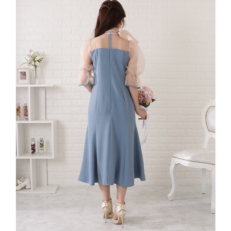 ビッグリボンシフォンドッキングワンピース 女性 レディース | レースレディース  | 詳細画像18 