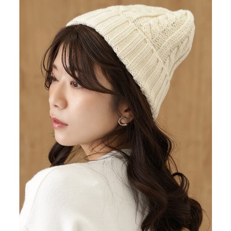 ソリッドカラー ケーブル柄 ニット | レースレディース  | 詳細画像13 