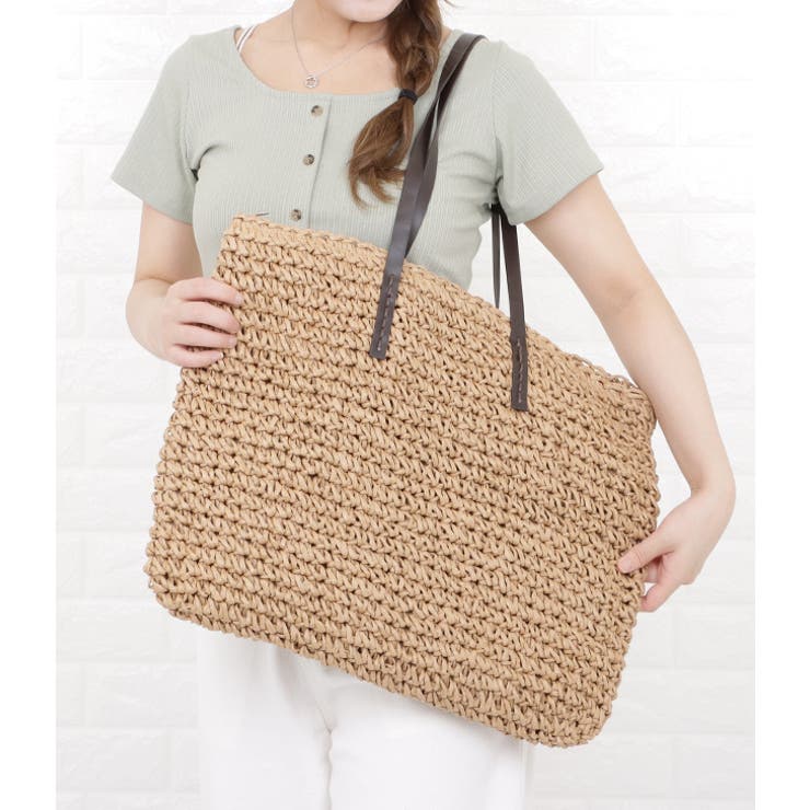 大容量 ペーパートートバッグ かごバッグ | レースレディース  | 詳細画像8 