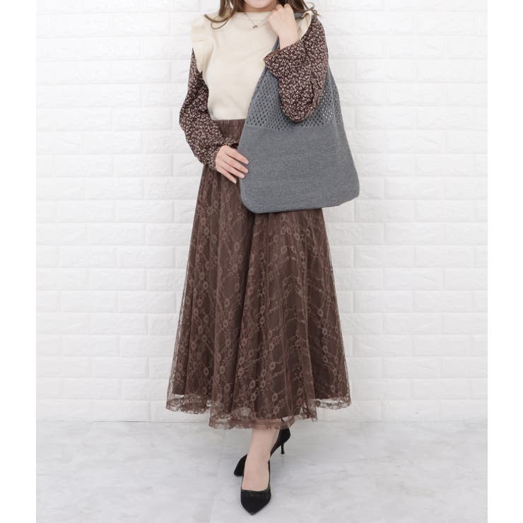 大容量 透かし編み ニット | レースレディース  | 詳細画像13 