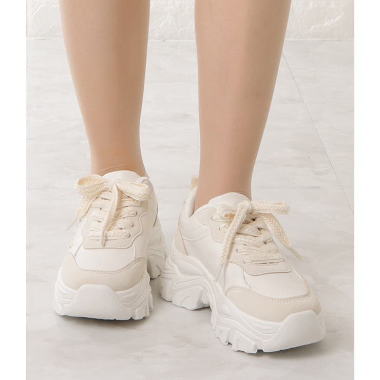 厚底 ダッドスニーカー ボリュームスニーカー | レースレディース  | 詳細画像13 