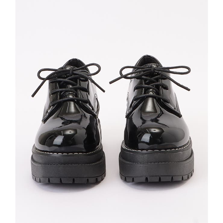 厚底 レースアップシューズ ドレスシューズ[品番：LCLW0003846